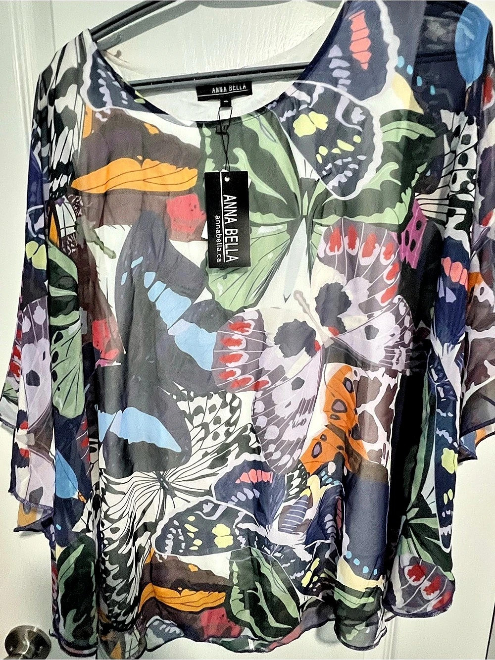 Anna Bella Abstract Printed Long Sleeve Blouse